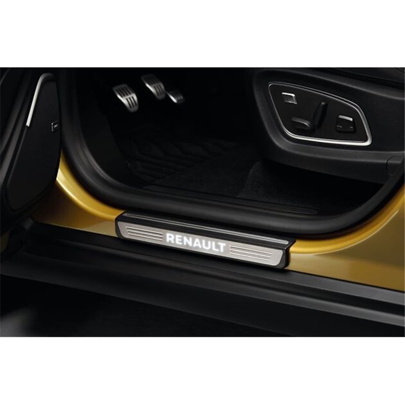 Seuils de porte éclairés - Renault - Aluminium brossé