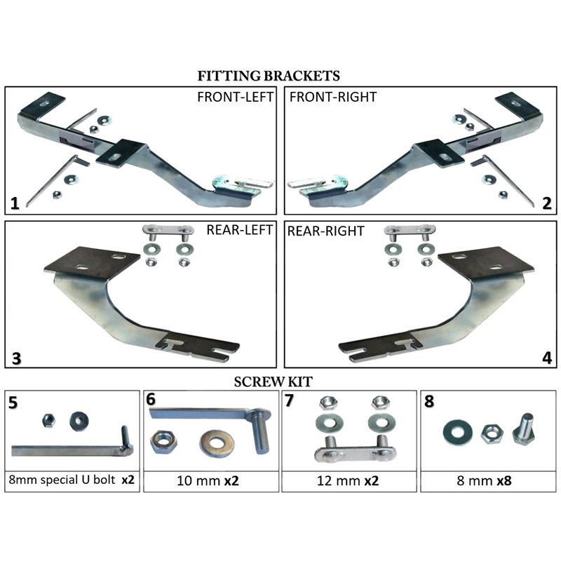 Fixations pour marchepieds standard