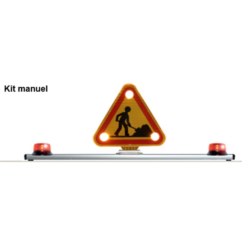 Barre avec 2 gyrophares pour Kit manuel TriFlash LED adhésif SESALY